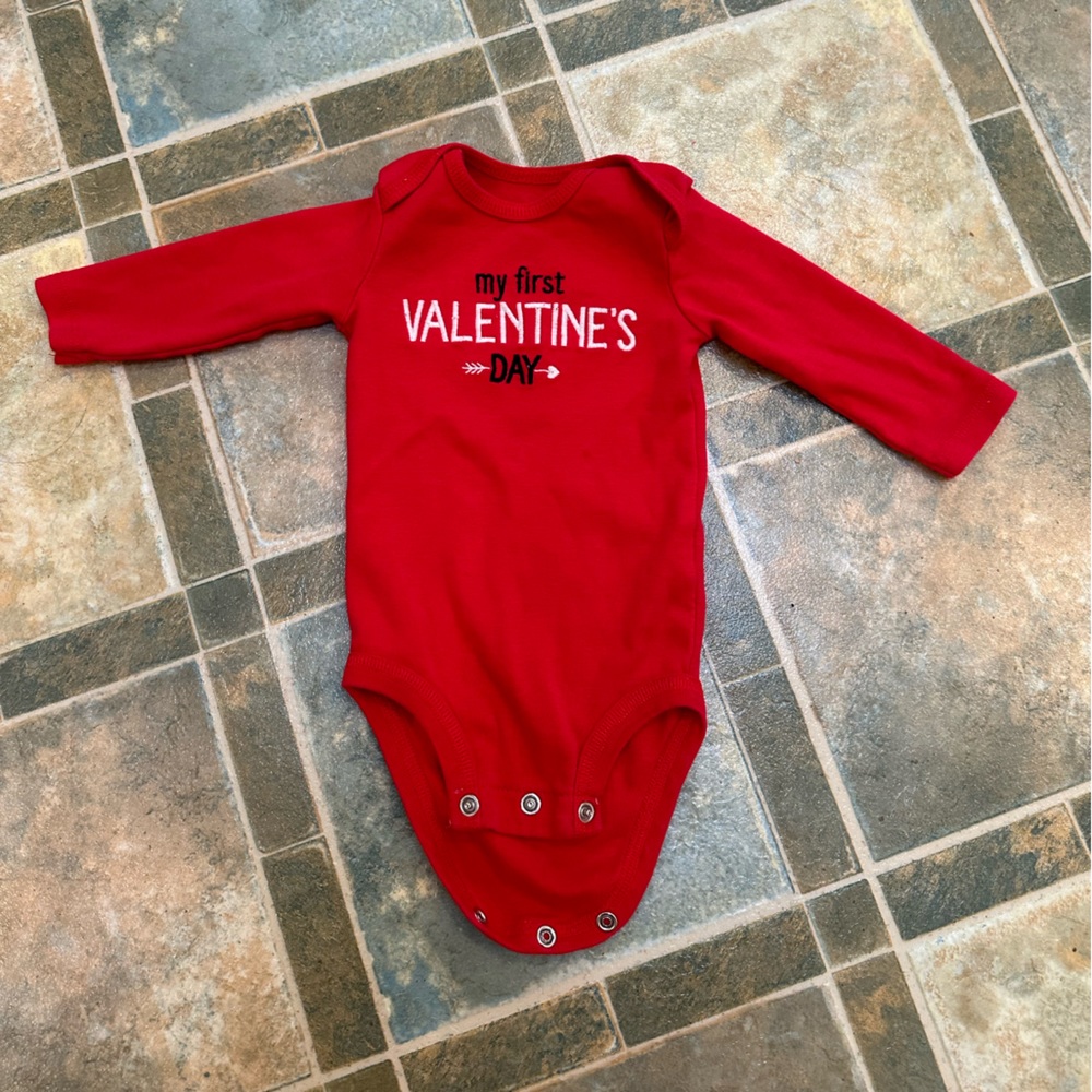 Baby “My First Valentine’s Day” Onesie 3M